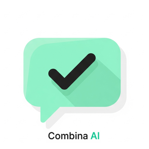 Pré-visualização de uma landing page para a Combina AI